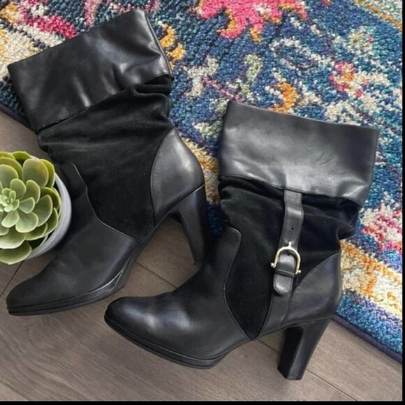 Ralph Lauren genuine leather /suede woman’s heels boots - Picture 12 of 12